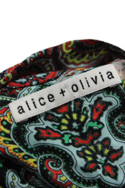 Alice + Olivia Womens Collared Paisley Tunic Multicolor Long Sleeve Size M