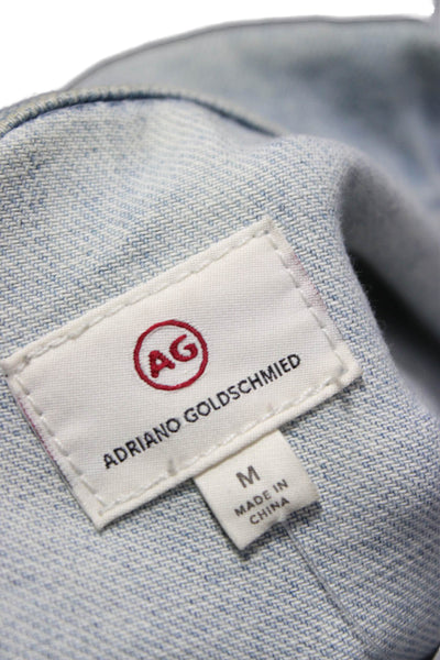 Adriano Goldschmied Womens Basic Blue Button Cotton Jacket Size M