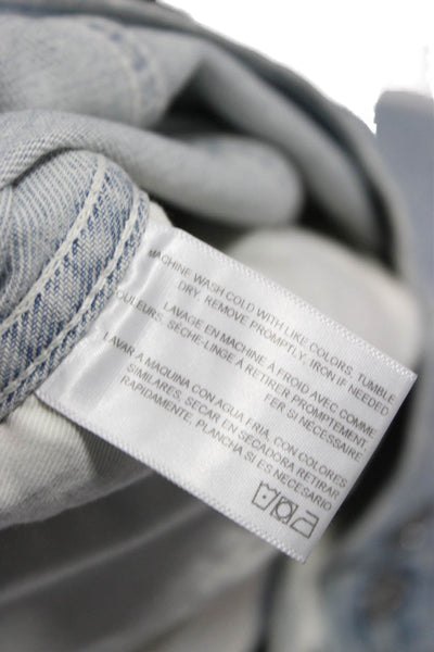 Adriano Goldschmied Womens Basic Blue Button Cotton Jacket Size M