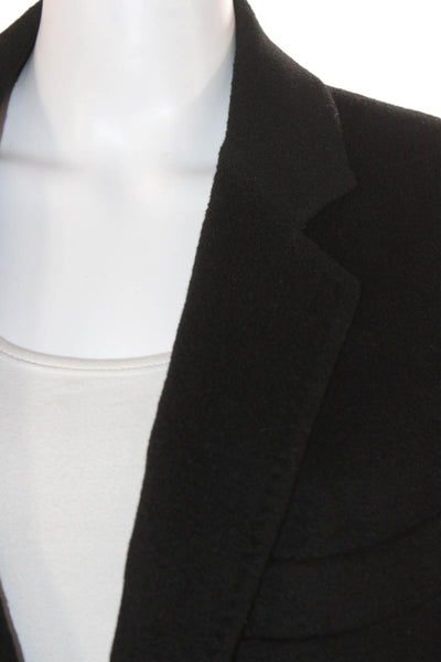 Brooks Brothers Mens Black 100% Camel Hair Overcoat Button Size 38