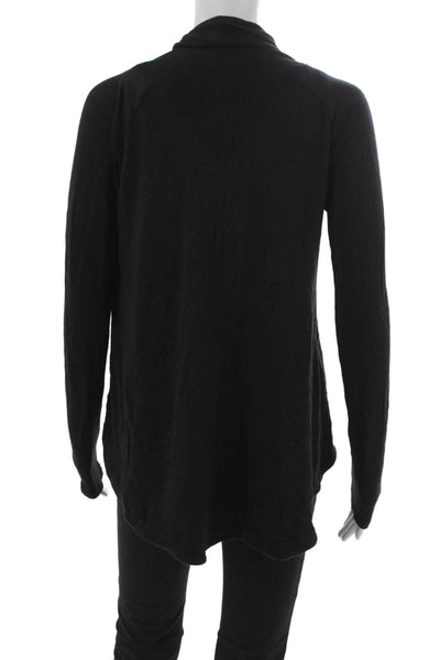 Athleta Womens Cardigan V-Neck Long Sleeve Black Modal Size 2XS