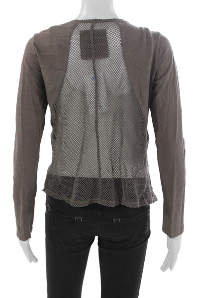Velvet by Graham & Spencer Womens Blouse Gray V-Neck Long Sleeve Size S