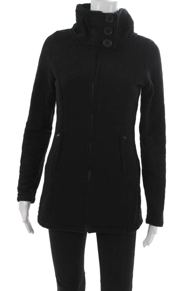 The North Face Womens Quilted Black Jacket Long Sleeve Size XS