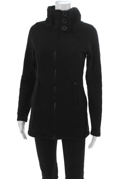 The North Face Womens Quilted Black Jacket Long Sleeve Size XS