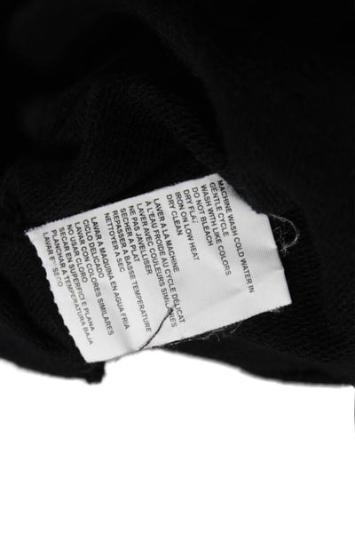 RDI Women Pullover Sweatshirt Black 100% Cotton Crew Neck Long Sleeve Size S