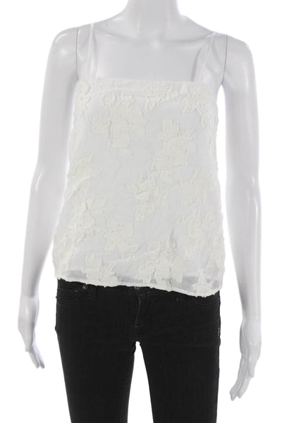 Vince Womens Floral Cotton Square Neck Camisole Sleeveless Size XS