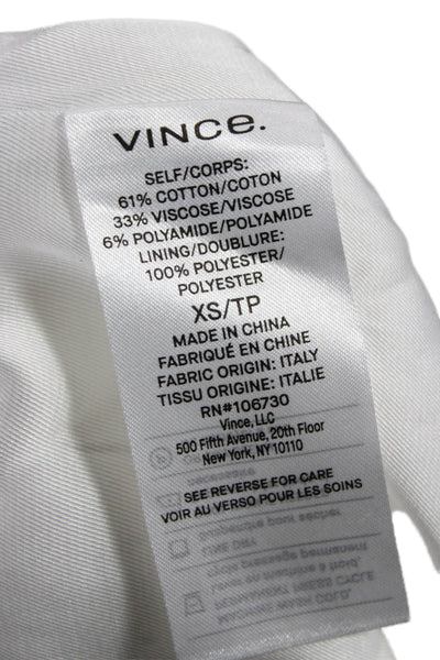 Vince Womens Floral Cotton Square Neck Camisole Sleeveless Size XS