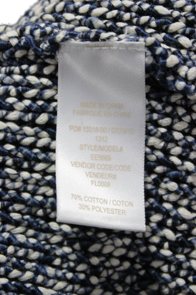 Ella Moss Women Blue Basic Jacket Woven Long Sleeve Zip Size XS
