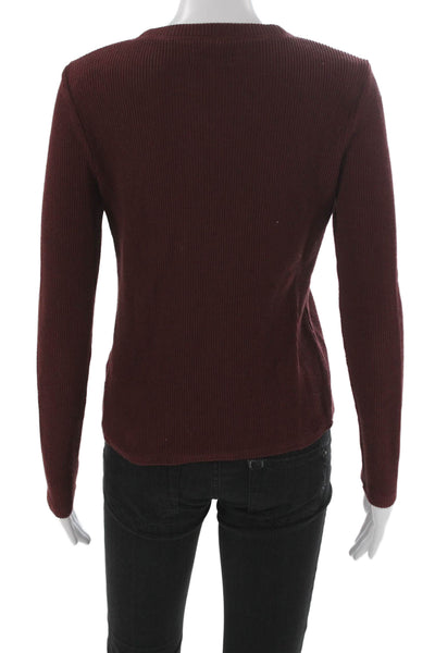 Madewell Womens Red Cotton Crew Neck Sweater Size XS