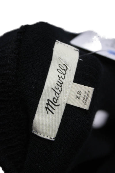 Madewell Womens Black Cotton Long Sleeve Crewneck T-Shirt Pullover Size XS