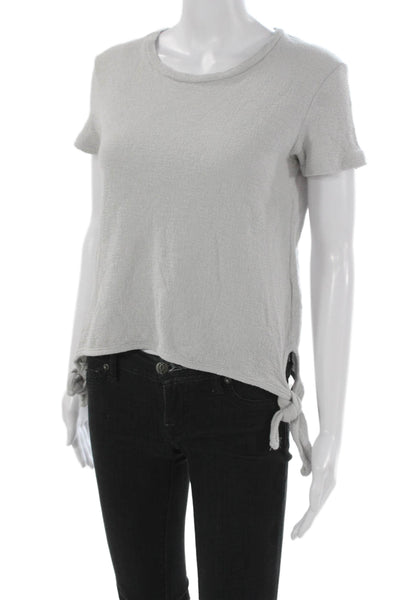 Madewell Womens Basic Cotton Crew Neck T-Shirt Gray Short Sleeve Size 2XS