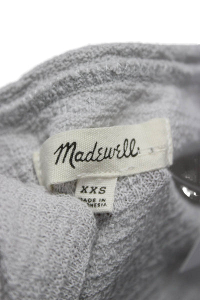 Madewell Womens Basic Cotton Crew Neck T-Shirt Gray Short Sleeve Size 2XS