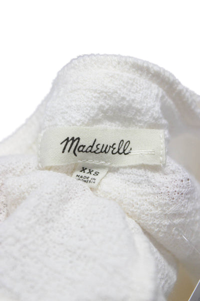 Madewell Womens Basic Tee Ivory 100% Cotton Short Sleeve Round Neck Size 2XS