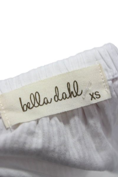 Bella Dahl Womens Basic Off The Shoulder White Tencel Blouse Size XS
