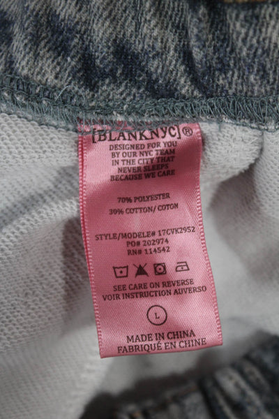 Blank NYC Women Tapered Blue Jeans Button Polyester Blend Size L