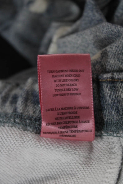 Blank NYC Women Tapered Blue Jeans Button Polyester Blend Size L