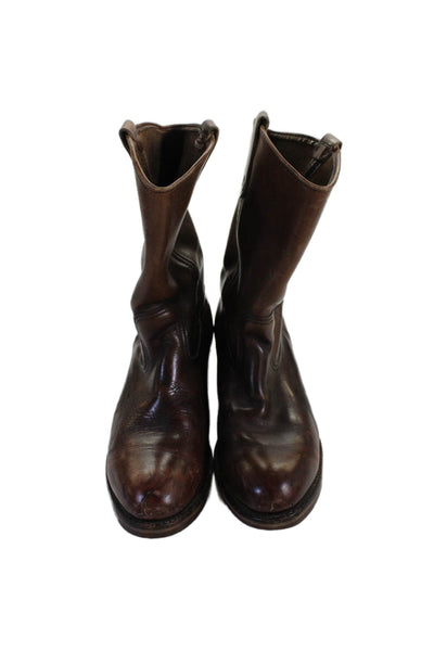 Red Wing Mens Leather Pointed Toe Western Boots Brown Size 8