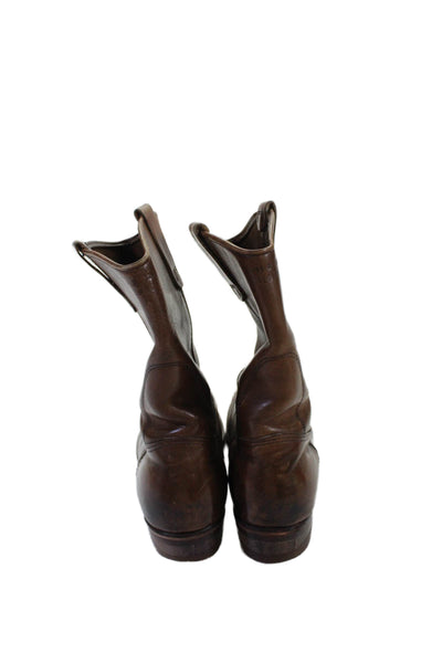 Red Wing Mens Leather Pointed Toe Western Boots Brown Size 8