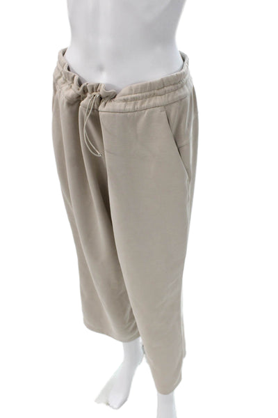Lululemon Womens Beige Drawstring Polyester Solid Sweatpants Size 14