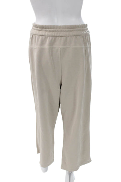 Lululemon Womens Beige Drawstring Polyester Solid Sweatpants Size 14