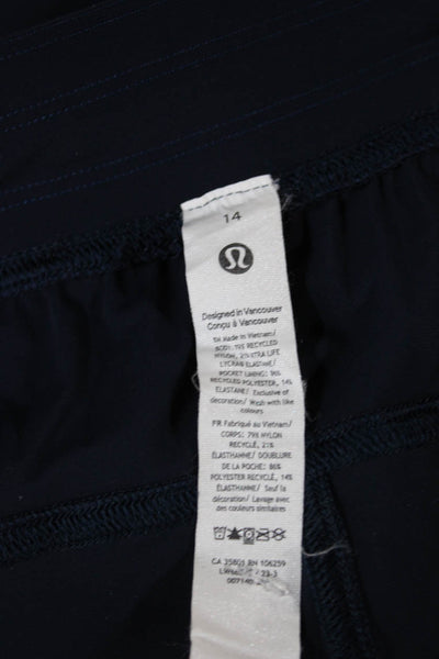 Lululemon Womens Jogger Pants Blue Nylon Pull On Solid Size 14