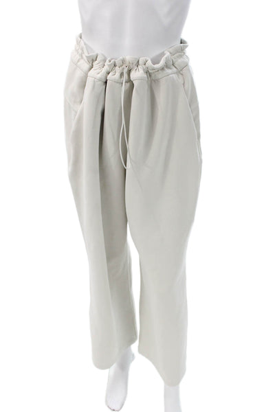 Lululemon Women Jogger Pants White Drawstring Recycled Polyester Size 14