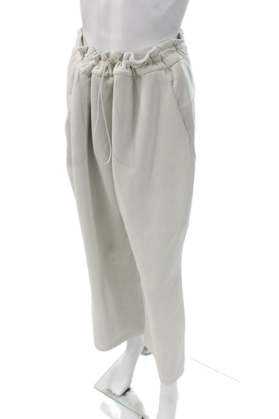 Lululemon Women Jogger Pants White Drawstring Recycled Polyester Size 14