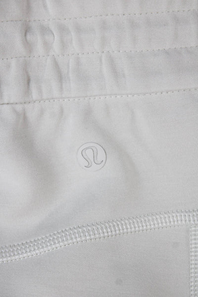 Lululemon Women Jogger Pants White Drawstring Recycled Polyester Size 14