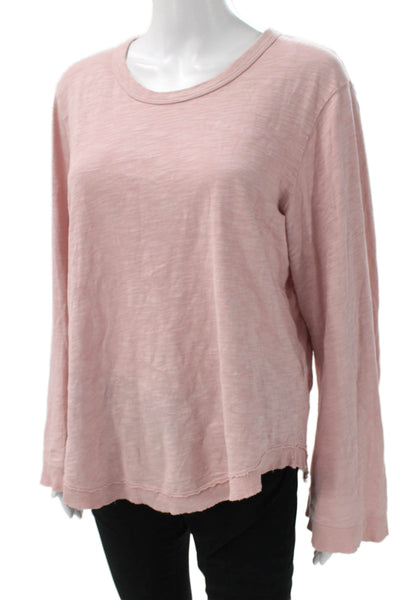Wilt Womens Basic Cotton Long Sleeve Round Neck T Shirt Pink Size L