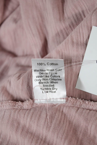 Wilt Womens Basic Cotton Long Sleeve Round Neck T Shirt Pink Size L