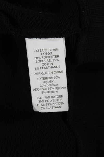 Vuori Womens Pullover Crewneck Black Cotton Blend Long Sleeve Size L
