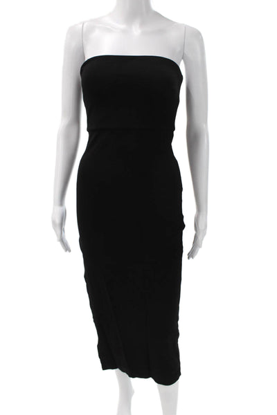 NBD Womens Bodycon Dress Black Square Neck Sleeveless Knee Length Size XS
