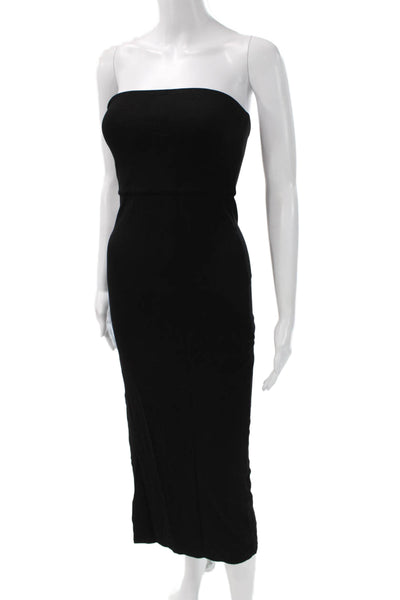 NBD Womens Bodycon Dress Black Square Neck Sleeveless Knee Length Size XS