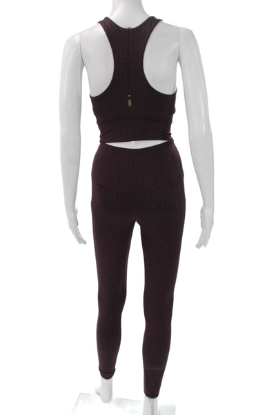 Rhone Womens Geometric Brown Polyester Pants Outfit Set Sleeveless Size XS