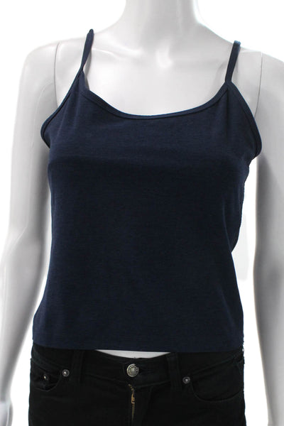 Beyond Yoga Women Camisole Blue Scoop Neck Sleeveless Polyester Solid Size L