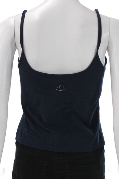 Beyond Yoga Women Camisole Blue Scoop Neck Sleeveless Polyester Solid Size L