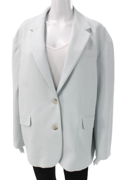 Babaton Womens Blue Button Polyester Blazer Long Sleeve Solid Size 2