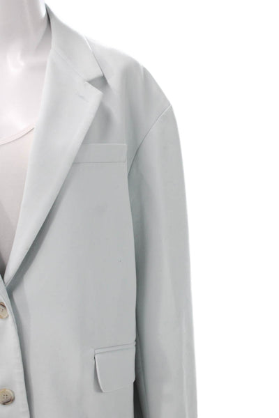 Babaton Womens Blue Button Polyester Blazer Long Sleeve Solid Size 2