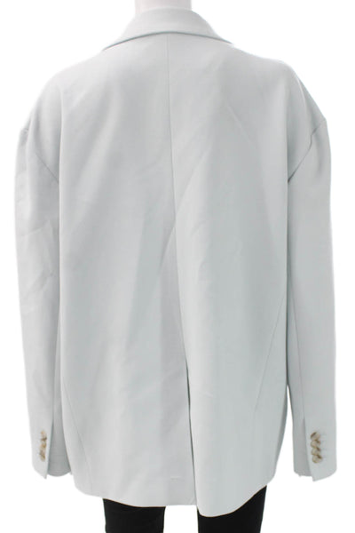 Babaton Womens Blue Button Polyester Blazer Long Sleeve Solid Size 2