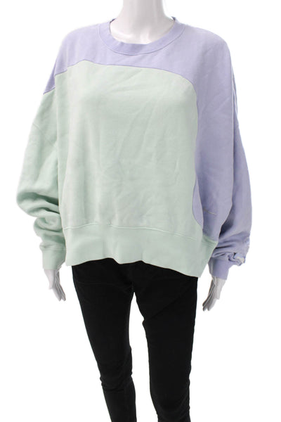 Nike Womens Pullover Sweatshirt Multicolor Cotton Crew Neck Long Sleeve Size L