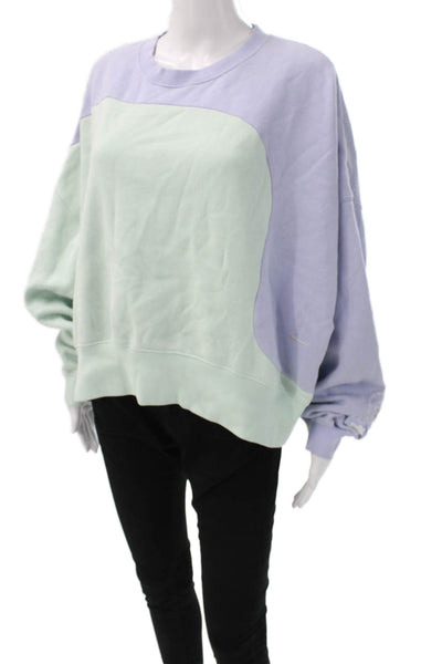 Nike Womens Pullover Sweatshirt Multicolor Cotton Crew Neck Long Sleeve Size L