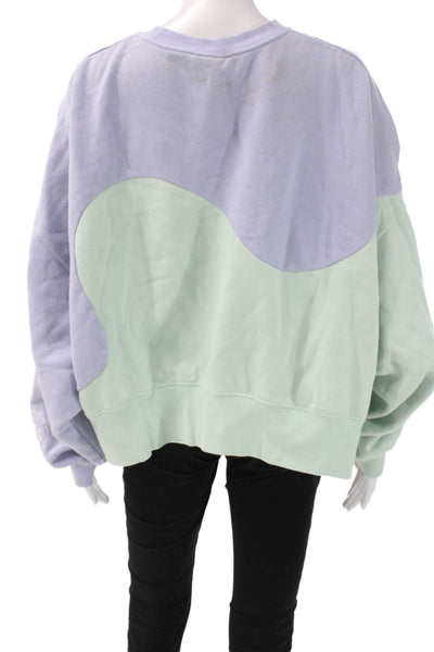 Nike Womens Pullover Sweatshirt Multicolor Cotton Crew Neck Long Sleeve Size L