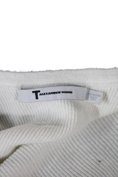 T Alexander Wang Womens Black Sweater Dress Long Sleeve Boat Neck Size M