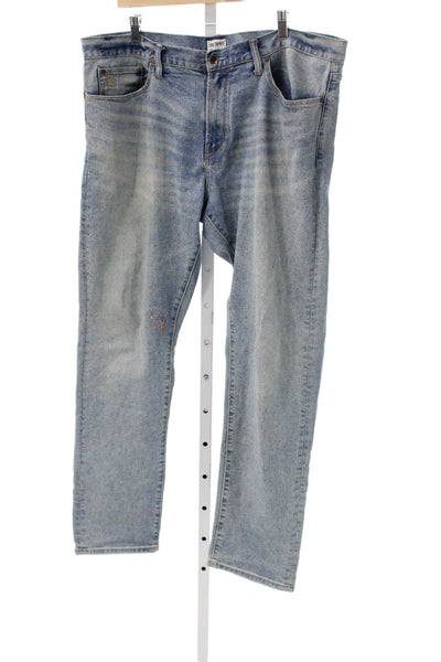 Todd Snyder Mens Straight Jeans Blue Cotton Blend Button Fly Size 38