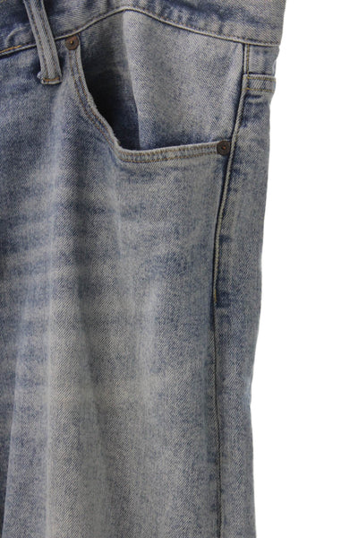 Todd Snyder Mens Straight Jeans Blue Cotton Blend Button Fly Size 38