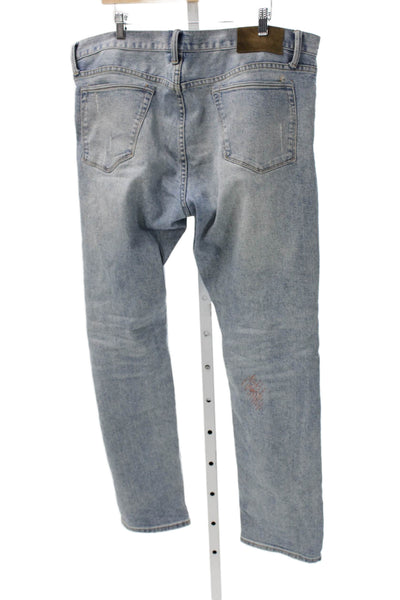 Todd Snyder Mens Straight Jeans Blue Cotton Blend Button Fly Size 38