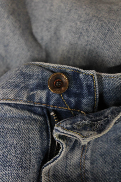 Todd Snyder Mens Straight Jeans Blue Cotton Blend Button Fly Size 38