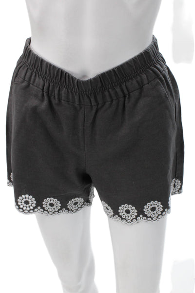 J Crew Womens Linen Pull On Shorts Gray Size 2XS
