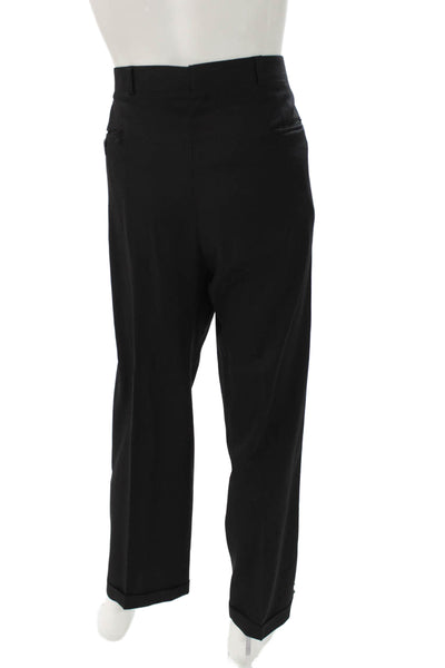 Burberry Mens Wool Dress Pants Black Button Size 38