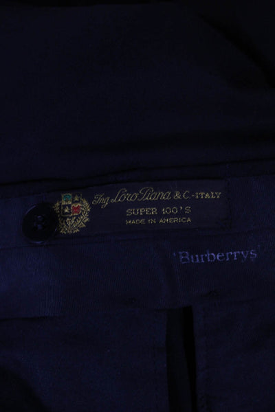Burberry Mens Wool Dress Pants Black Button Size 38